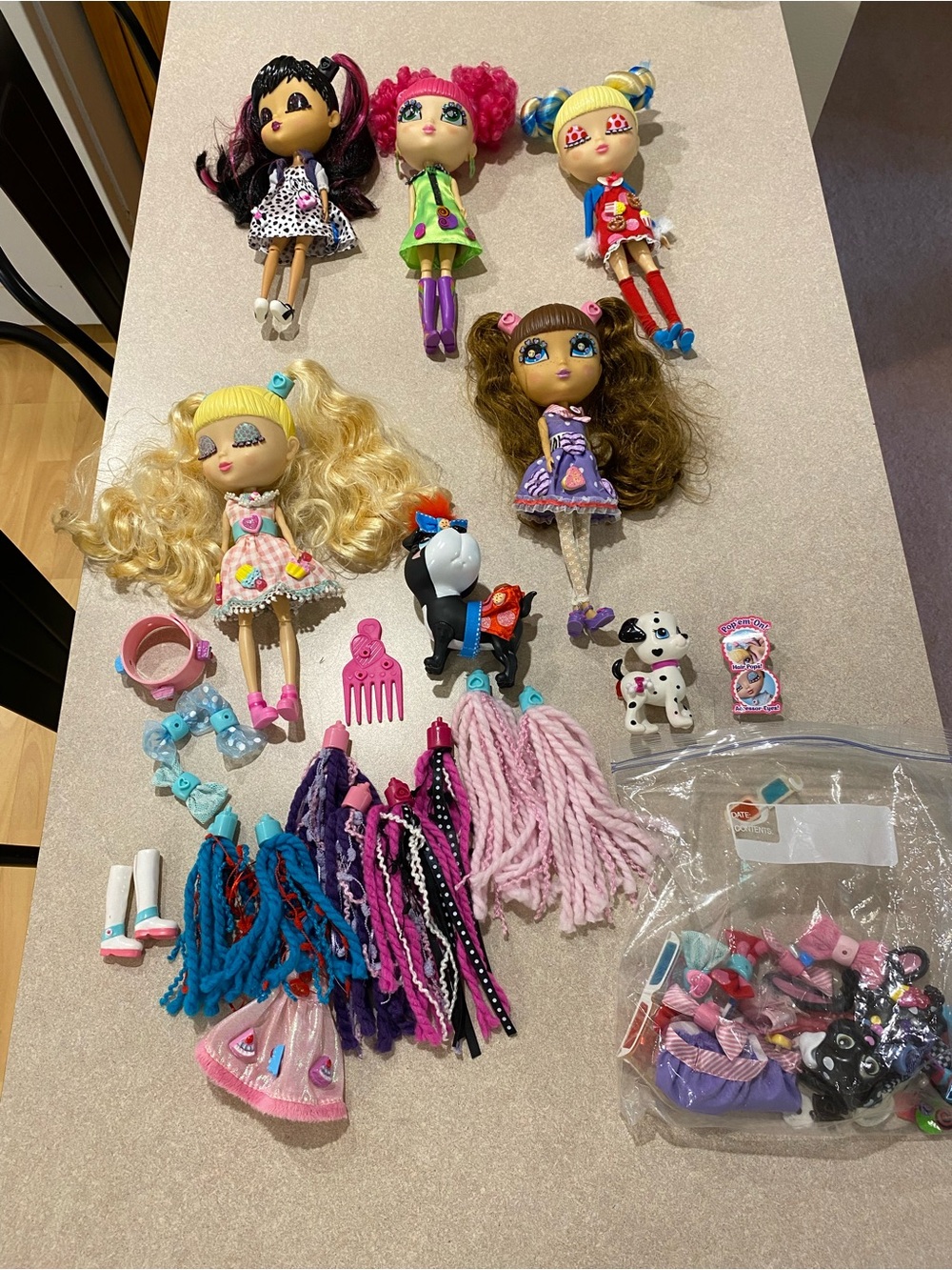 Large Cutie Pops Fashion Doll Lot  Articulated Dolls Clothing Accessories Pets